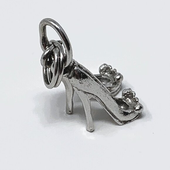 Stiletto Shoes Sterling Silver Charm Pendant - Picture 4 of 7